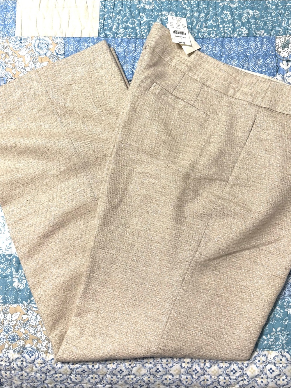 J.Crew Sparkle Beige Dress Pants size 14